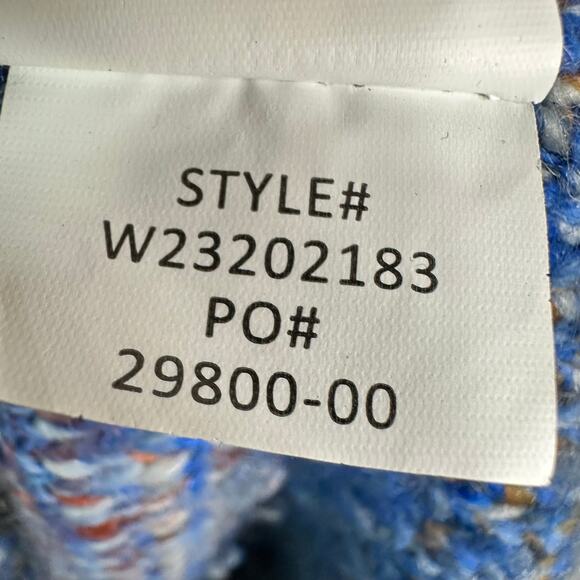 Prana Womens size Small Claus Chunky Knit Wool Blend Sweater Blue w23202183 - Picture 8 of 9